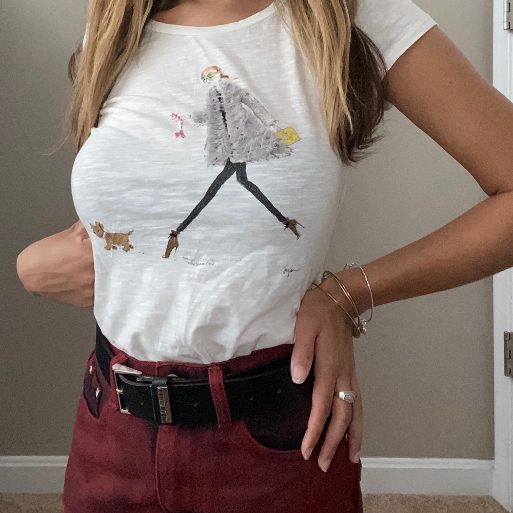 Ann Taylor Loft - Fashion Top with dog walker